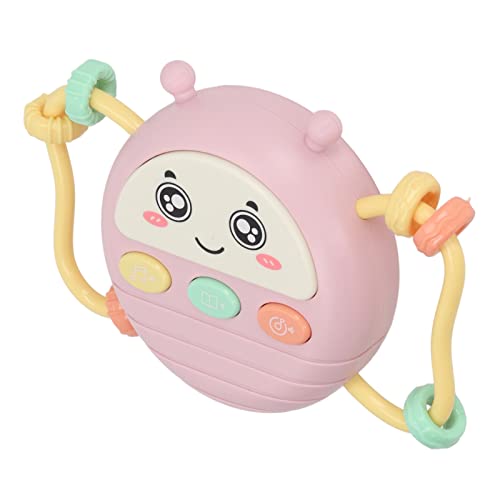 Estink Multifunktionale Musikalische Trommel -Trommelinstrumente für Säuglingspädagogik mit Schalllicht mit Einstellbarem Volumen, Interaktives Musikspielzeug, Plastikmaterial (PINK) von Estink