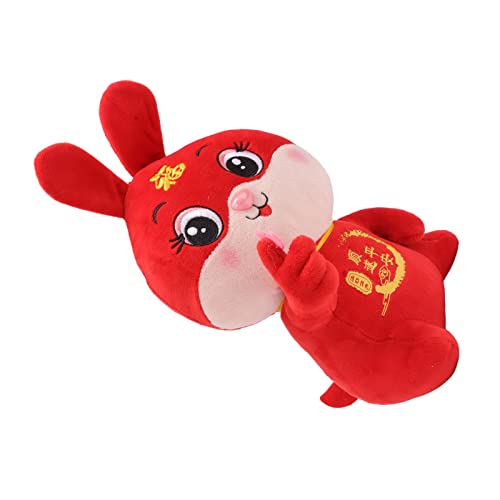 Estink Neujahr Hasenplüschspielzeug Schöne Stofftierpuppe für und Erwachsene Home Dekoration 10,2 Zoll (Augen auf) von Estink