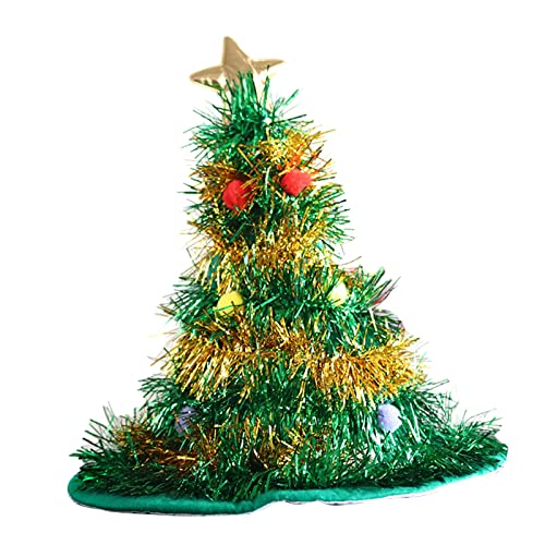 Estink Nicht -verwobener Weihnachtsbaumhut Festliche Feiertagsthema Zur Weihnachtsdekoration, Bequeme Verschleiß (Grün Gold) von Estink