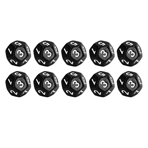 Estink Plastik 12 -seitig -Würfel Set Schönes Erscheinungsbild Kleiner Größe für das Brettspiel des Family Party Brettspiels Pub Club, 40 Prozent für Schulbedarf (Black) von Estink