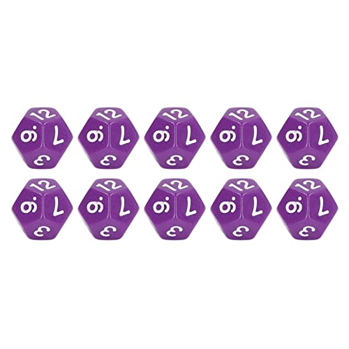 Estink Plastik 12 -seitig -Würfel Set Schönes Erscheinungsbild Kleiner Größe für das Brettspiel des Family Party Brettspiels Pub Club, 40 Prozent für Schulbedarf (violett) von Estink