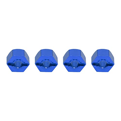 Estink Präzisionsaluminium 12mm Hex Hubs Radadapter mit Kreuzschlüssel für RC -Auto -Upgrades Haltbares Material Passt RC Autos, 4 Pack (Dunkelblau) von Estink