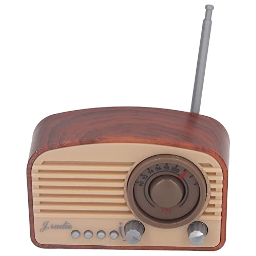 Estink Puppenhaus Miniatur -Radiomodell Vintage Realistic Toy für - Plastikmaterial für Mini Wohnzimmerdekor, Ideal für Geburtstage und Jubiläen (Brown) von Estink