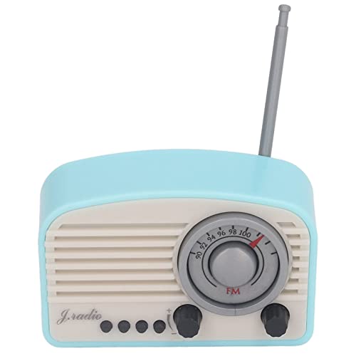 Estink Puppenhaus Miniatur -Radiomodell Vintage Realistic Toy für - Plastikmaterial für Mini Wohnzimmerdekor, Ideal für Geburtstage und Jubiläen (Himmelblau) von Estink