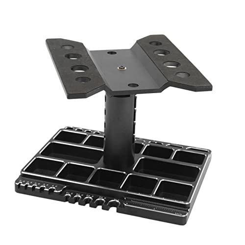 Estink RC -Auto Reparaturständer Einstellbare Höhe Aluminiumlegierung Workstation für RC -Modellautos mit Messskala (Black) von Estink