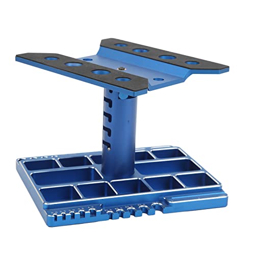 Estink RC -Auto Reparaturständer Einstellbare Höhe Aluminiumlegierung Workstation für RC -Modellautos mit Messskala (Blue) von Estink