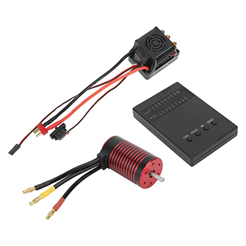 Estink RC CAR 3660 Bürstenloser Motor-ESC-Programmierkarten-Kombi-Set, Leistungsstarker Torsionsrotor, Hochtemperaturbeständiger, für Alle Arten von RC-Reifen und -Spuren (2600KV) von Estink