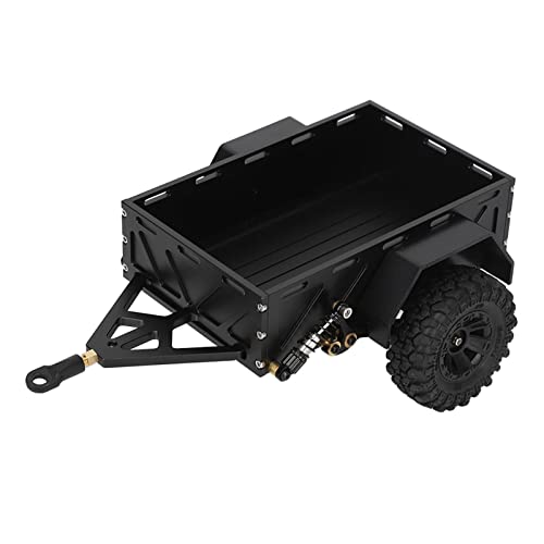 Estink RC Car Hitch Trailer Aluminiumlegierung für TRX4M 1/18 RC -Auto, Exquisites Aussehen und Langlebiges Material (Black) von Estink