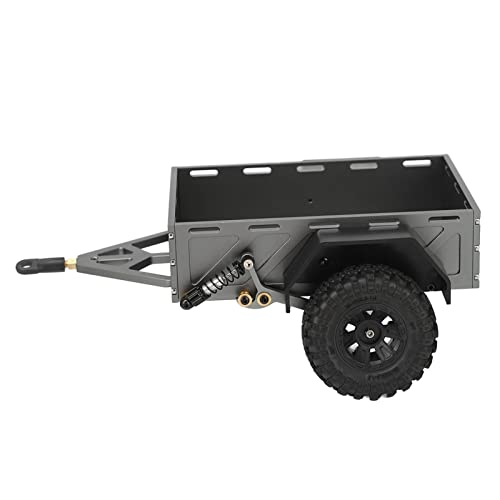 Estink RC Car Hitch Trailer Aluminiumlegierung für TRX4M 1/18 RC -Auto, Exquisites Aussehen und Langlebiges Material (Ti-Farbe) von Estink