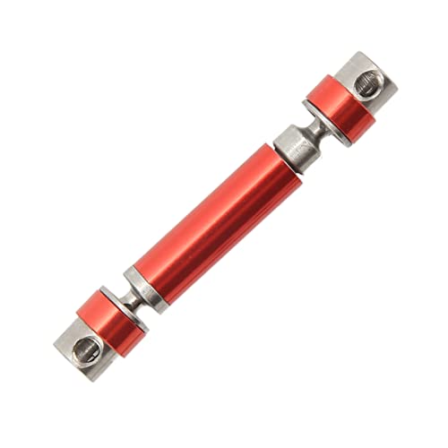 Estink RC-Stahlantriebswelle für Axiales SCX24-Kletterwagen, Langlebige Leichte Metallantriebswelle für eine Bessere Steuerung, 45-60 Mm Länge, RC-Autozubehör (Rot) von Estink