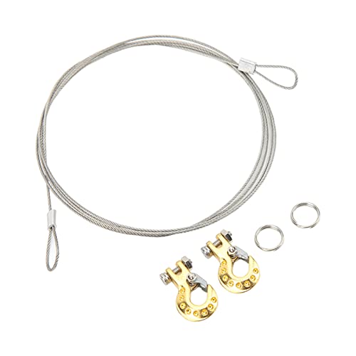 Estink RC Tow Haken Leichte Aluminiumlegierung SCX10 Winch Hake für Fernbedienungsautos, 2 Pack (Gold) von Estink
