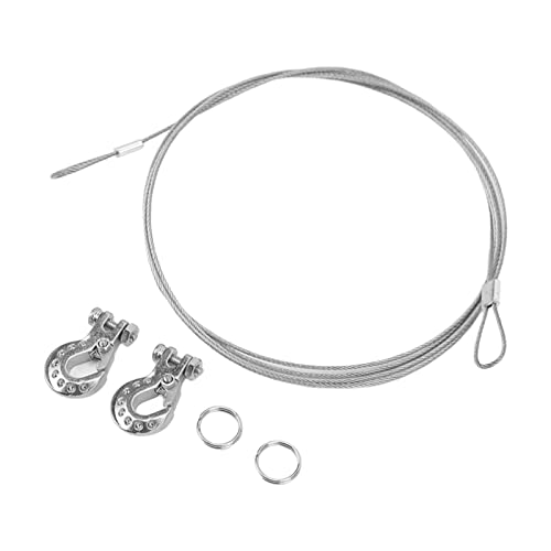 Estink RC Tow Haken Leichte Aluminiumlegierung SCX10 Winch Hake für Fernbedienungsautos, 2 Pack (Silver) von Estink