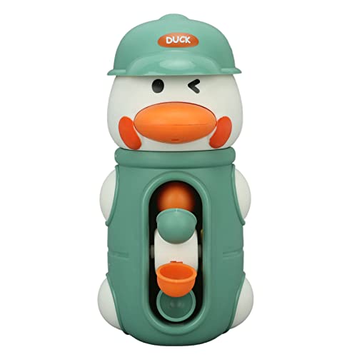 Estink Sicheres Rotbares Wasserradspielzeug mit 2 Saugnäpfeln, Pädagogischer Badpartner für Babys und Kleinkinder, Farbenfrohe Entenaussehen (Green) von Estink