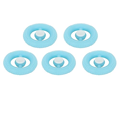 Estink Spinning Rund Grip Ring Stress Relief -Spielzeug mit Glühen in den Dunklen Reifenformen - 5pcs Rotierende Drehende Gyroscopic Grip Ring für Urlaubsfeiern (Blue) von Estink