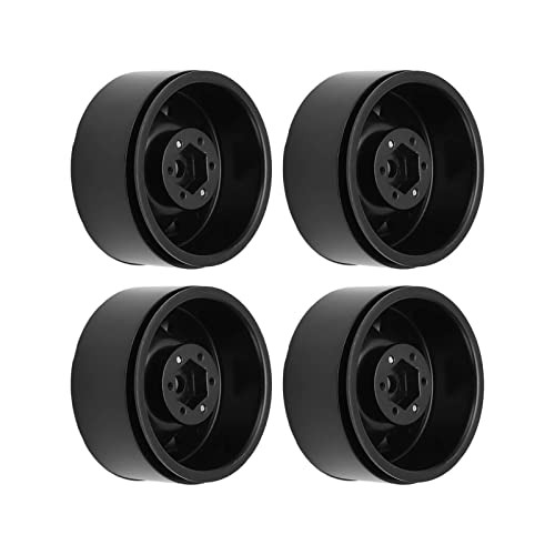 Estink Starke Eisen-RC-Rad-Hubs, die für Axiale Scx10, 4-pcs-Metall-Hubs für RC-Auto mit Hoher Abriebfestigkeit Eingestellt Sind (Black) von Estink