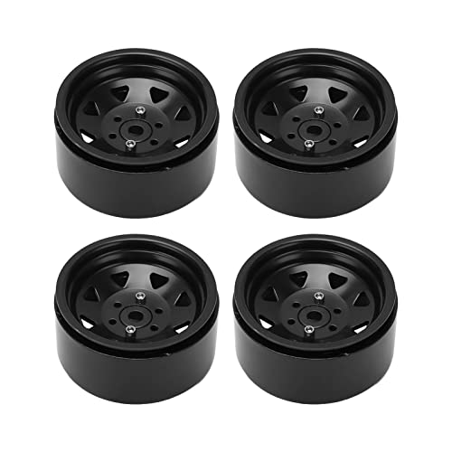 Estink Starke Eisen-RC-Rad-Hubs, die für Axiale Scx10, 4-pcs-Metall-Hubs für RC-Auto mit Hoher Abriebfestigkeit Eingestellt Sind (Black) von Estink