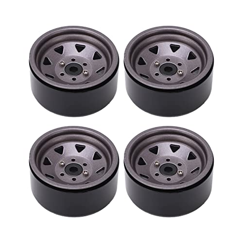 Estink Starke Eisen-RC-Rad-Hubs, die für Axiale Scx10, 4-pcs-Metall-Hubs für RC-Auto mit Hoher Abriebfestigkeit Eingestellt Sind (Ti-Farbe) von Estink