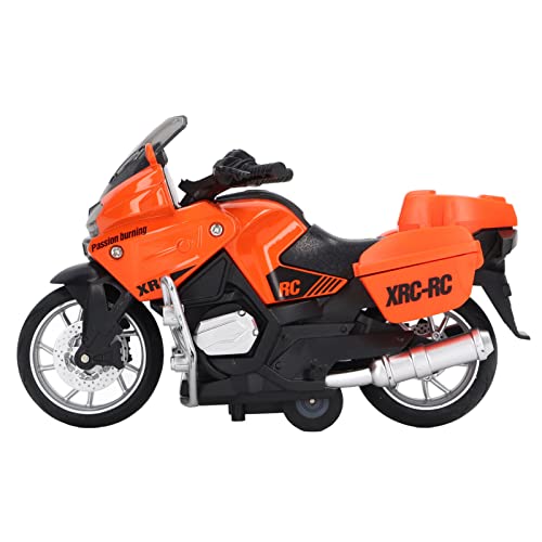 Estink Tragbares Motorradspielzeugmodell von 1:16 Skala mit Schalllicht, Legierungsmaterial, Mini-Motorradspielzeug für 3-9, Fördert Handaugenkoordination und Sensorische Wahrnehmung (ORANGE) von Estink