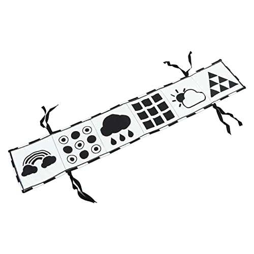 Estink Ungiftiges Stoff Baby Weiches Buch Schwarz weiß Hochkontrast Doppelseitiges Design für Frühe Bildung, die für Kleinkinder Neugeborene Geeignet Sind (Rot) von Estink