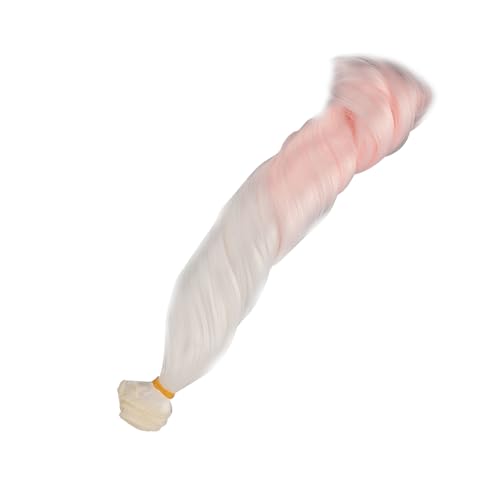 Estink Weiß Rosa Gradientenpuppenperücke 25 cm Länge 1m Breite Premium Material Ball Gelenkpuppe Curly Perücke Verbessert die Fantasie für (Typ 2) von Estink