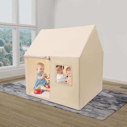 Beige Kindertelt drinnen Mit Matte, Zelt für Kinder Spielzelt, Kinder Spielzelt für Innenräume wie Wohnzimmer, Kindergärten, 125 x 90 x 125 cm Beige Kindertelt drinnen Mit Matte, Zelt für Kinder Spielzelt, Kinder Spielzelt für Innenräume wie Wohnzimmer, Kindergärten, 125 x 90 x 125 cm von Esyogen