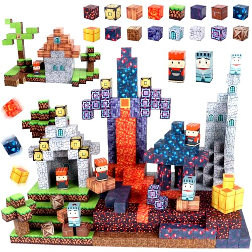150 Stück Magnetische Bausteine, Magnetisches Spielzeug Blöcke, Magnetische Bausteine Bauspielzeug, Magnetisches Blöcke für Jungen Mädchen, STEM Montessori Spielzeug ab 3 Jahre Geschenk für Kinder 150 Stück Magnetische Bausteine, Magnetisches Spielzeug Blöcke, Magnetische Bausteine Bauspielzeug, Magnetisches Blöcke für Jungen Mädchen, STEM Montessori Spielzeug ab 3 Jahre Geschenk für Kinder von Eteiylt