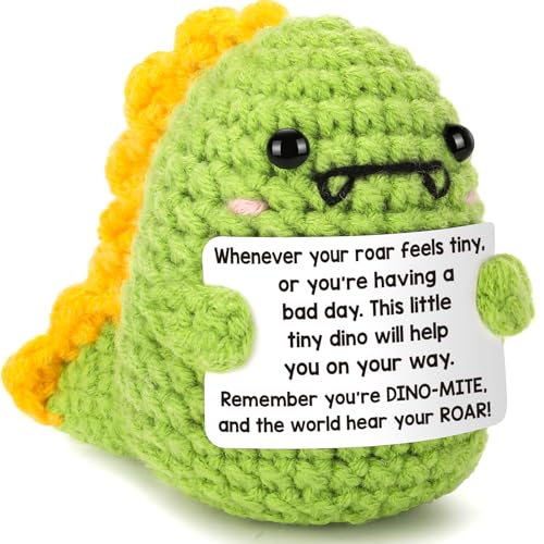 Mini-Dinosaurier-Geschenk, positive Energie, Geschenk für Frauen, Männer, Kollegen, inspirierendes Geschenk für Freunde, klein, handgefertigt, gehäkelt, niedlich, Geburtstagsgeschenke, emotionale Mini-Dinosaurier-Geschenk, positive Energie, Geschenk für Frauen, Männer, Kollegen, inspirierendes Geschenk für Freunde, klein, handgefertigt, gehäkelt, niedlich, Geburtstagsgeschenke, emotionale von Eterfordista