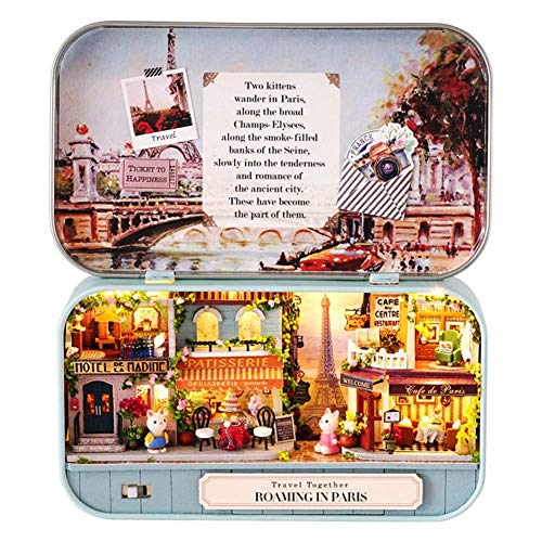Eternitry Toy House Kit, Tin Box Theater Modell, Small House Baukasten Craft Building Kit handgefertigt mit Möbeln für Kinder Weihnachten Geburtstagsgeschenke Eternitry Toy House Kit, Tin Box Theater Modell, Small House Baukasten Craft Building Kit handgefertigt mit Möbeln für Kinder Weihnachten Geburtstagsgeschenke von Eternitry