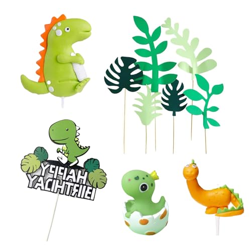 10 Stücke Kuchendeko Dinosaurier, Dschungel Tortendeko, Tortendeko Geburtstag Junge, Für Geburtstag Dinotorte Party Kindergeburtstag von Eterspr