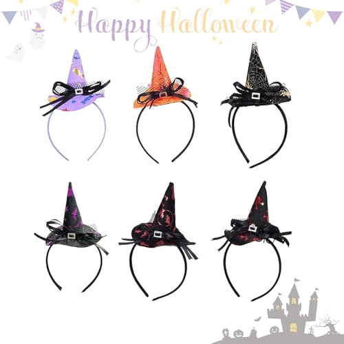 Eterspr 6 Stück Halloween Dekoration, Hexenhut Haarreif Set, Geeignet für Cosplay, Verkleidung, Weihnachten, Neujahr, Maskerade, Mottopartys usw Eterspr 6 Stück Halloween Dekoration, Hexenhut Haarreif Set, Geeignet für Cosplay, Verkleidung, Weihnachten, Neujahr, Maskerade, Mottopartys usw von Eterspr