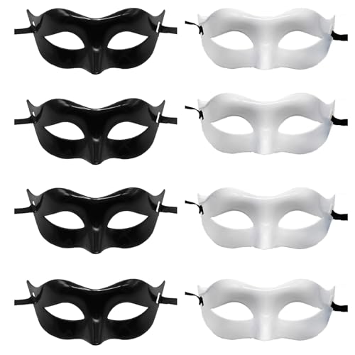 Eterspr 8 Stücke Halloween Maske, Maskerade Maske, Venezianische Maske für Damen Herren, Geeignet für Karnevalspartys, Rollenspiele, Halloween Eterspr 8 Stücke Halloween Maske, Maskerade Maske, Venezianische Maske für Damen Herren, Geeignet für Karnevalspartys, Rollenspiele, Halloween von Eterspr