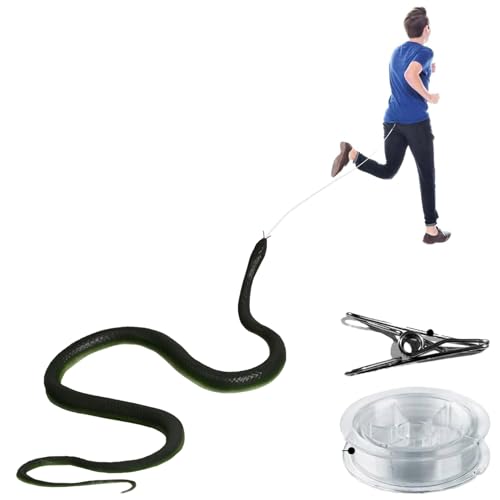 Eteslot Snake Prank with String and Clip, Clip on Snake Prank, Joke Snake on a String, Realistic Fake Snake Prank, DIY Golf Snake Prank with String and Clip, Snake Prank Never Gets Old von Eteslot