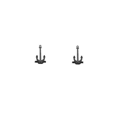 EtriiQURV 2 STÜCKE RC Boot Mini ABS Kunststoff Bewegliche Hall-Anker Ankerstange 17mm/26mm DIY for Simulation Nautisches Schiffsmodell Marine Teile(Type 1) von EtriiQURV