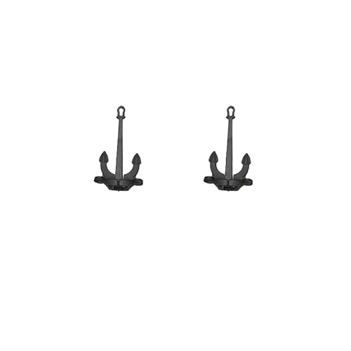 EtriiQURV 2 STÜCKE RC Boot Mini ABS Kunststoff Bewegliche Hall-Anker Ankerstange 17mm/26mm DIY for Simulation Nautisches Schiffsmodell Marine Teile(Type 2) von EtriiQURV