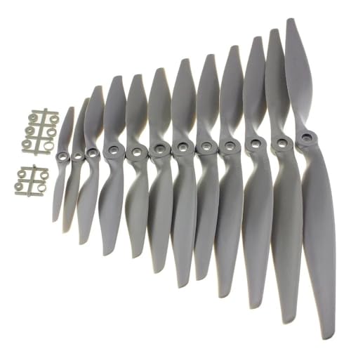 EtriiQURV 4 Teile/los Gem Fan EIN pc Nylon Propeller 5x5/6x4/7x5/8x4/8x6/9x6/10x5/10x7/11x5.5/12x6/13x6.5/14x7 Requisiten for RC Modell Flugzeug(4pcs 10X5) von EtriiQURV