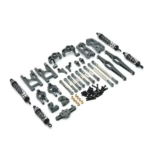 EtriiQURV Compatible with Wl-Toys 12427 12428 12423 FY-03 1/12RC Auto, verbesserte Metall-Ersatzteile, Lenkbecher, Schwinge, Karosseriestange, Stoßdämpfer usw.(Titanium) von EtriiQURV