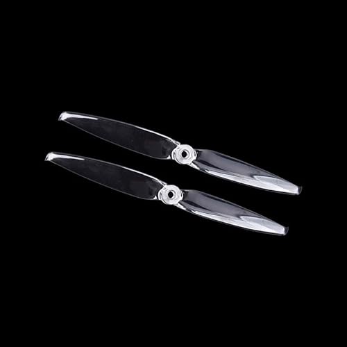 EtriiQURV Gem Fan Flash 7042 2-Blatt-Propeller 7 Zoll PC FPV-Propeller for FPV RC-Drohne mit großer Reichweite, 5 mm Befestigungsloch, 4 Paar/8 Stück(Clear) von EtriiQURV