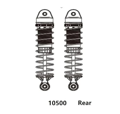 EtriiQURV MJX Hyper Go 10208 1/10 RC Autos RC Trucks Original Ersatzteile Stoßstange/Servos Räder/CVD Antriebswelle/Hydraulische Stoßdämpfer(10500) von EtriiQURV