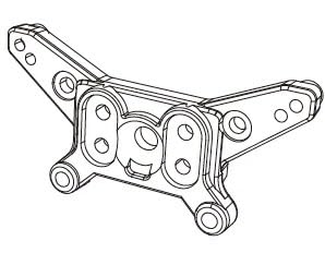 EtriiQURV MJX Hyper Go 14209 14210 Ersatz-Aufhängungsarm, Stoßdämpfer, Reifen, Chassis, Karosserie, Antriebswelle, Ersatzteil, Originalteil(14170B) von EtriiQURV