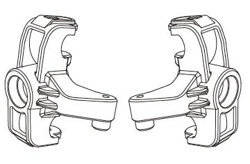 EtriiQURV MJX Hyper Go 14209 14210 Ersatz-Aufhängungsarm, Stoßdämpfer, Reifen, Chassis, Karosserie, Antriebswelle, Ersatzteil, Originalteil(14230B) von EtriiQURV