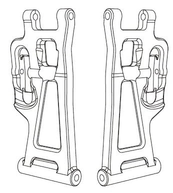 EtriiQURV MJX Hyper Go 14209 14210 Ersatz-Aufhängungsarm, Stoßdämpfer, Reifen, Chassis, Karosserie, Antriebswelle, Ersatzteil, Originalteil(14250B) von EtriiQURV