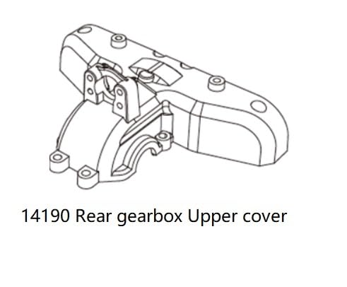 EtriiQURV MJX Hyper Go 14301 14302 14303 1/14 Fernbedienung Autos R/C LKW Original Teile Ersatz Differential/Stoßdämpfer/Motor(Army Green) von EtriiQURV