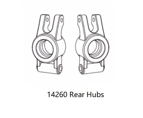EtriiQURV MJX Hyper Go 14301 14302 14303 1/14 Fernbedienung Autos R/C LKW Original Teile Ersatz Differential/Stoßdämpfer/Motor(Khaki) von EtriiQURV