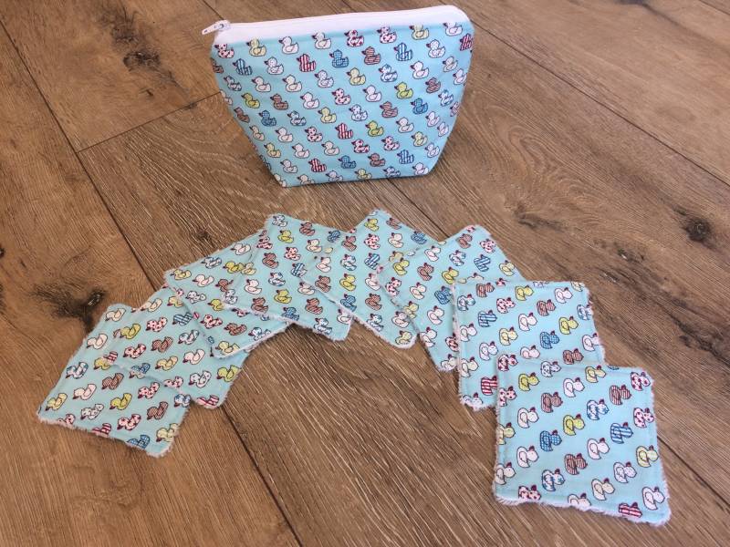 Gummi-Ente-Tasche, Gummi-Ente-Geschenk, Gummi-Ente Druck, Wiederverwendbare Tücher, Null-Abfall, Feuchttücher Mit Reißverschluss-Tasche, Tasche von Etsy - 13DaisyChains
