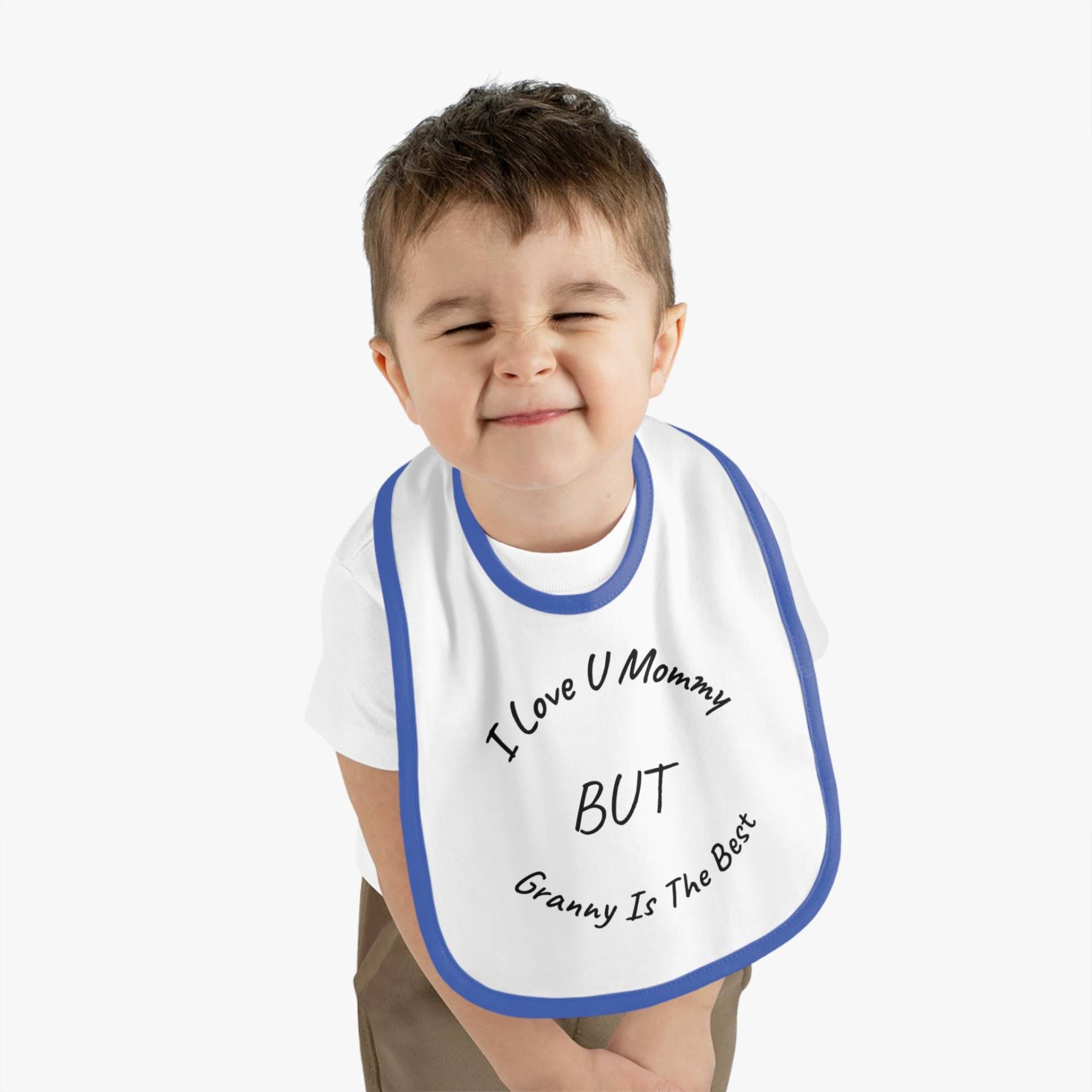 I Love Grandma Baby Lätzchen - Kontraststreifen Baumwolljersey I Love Grandma Baby Lätzchen - Kontraststreifen Baumwolljersey von Etsy - 4ABabi