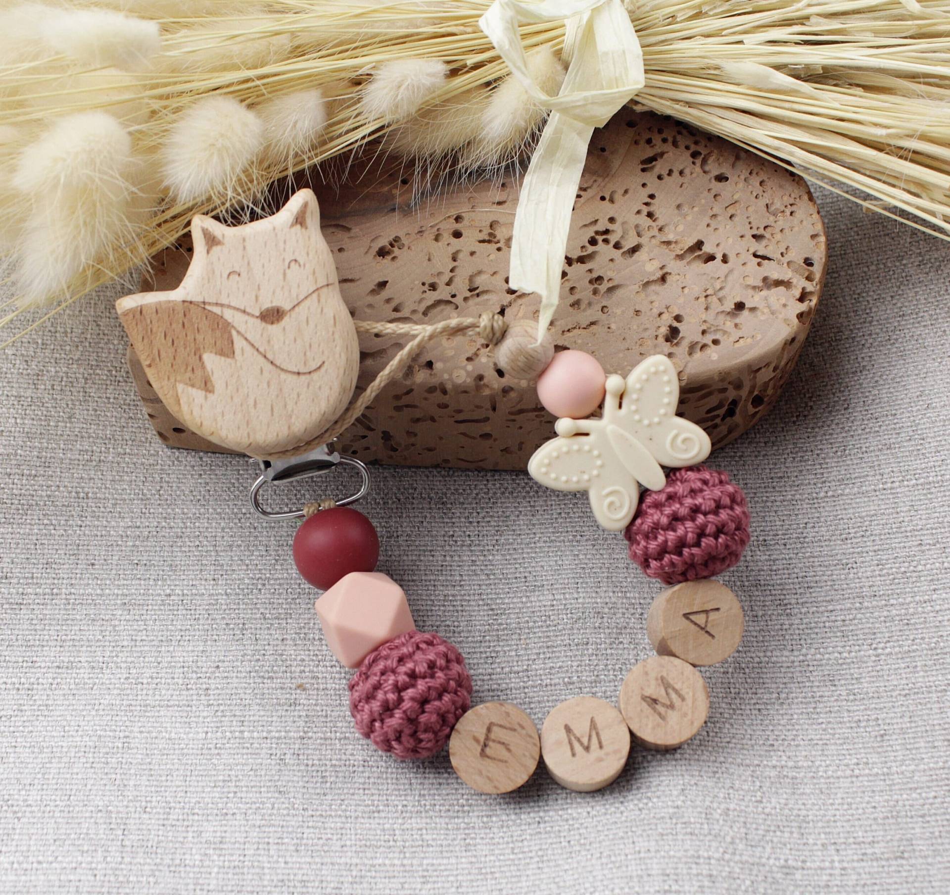 Schnullerkette Mit Namen Fuchs Beere Mädchen Personalisiert Holz Silikon Bio Baumwolle Schnullerkette Mit Namen Fuchs Beere Mädchen Personalisiert Holz Silikon Bio Baumwolle von Etsy - 7miniwunder