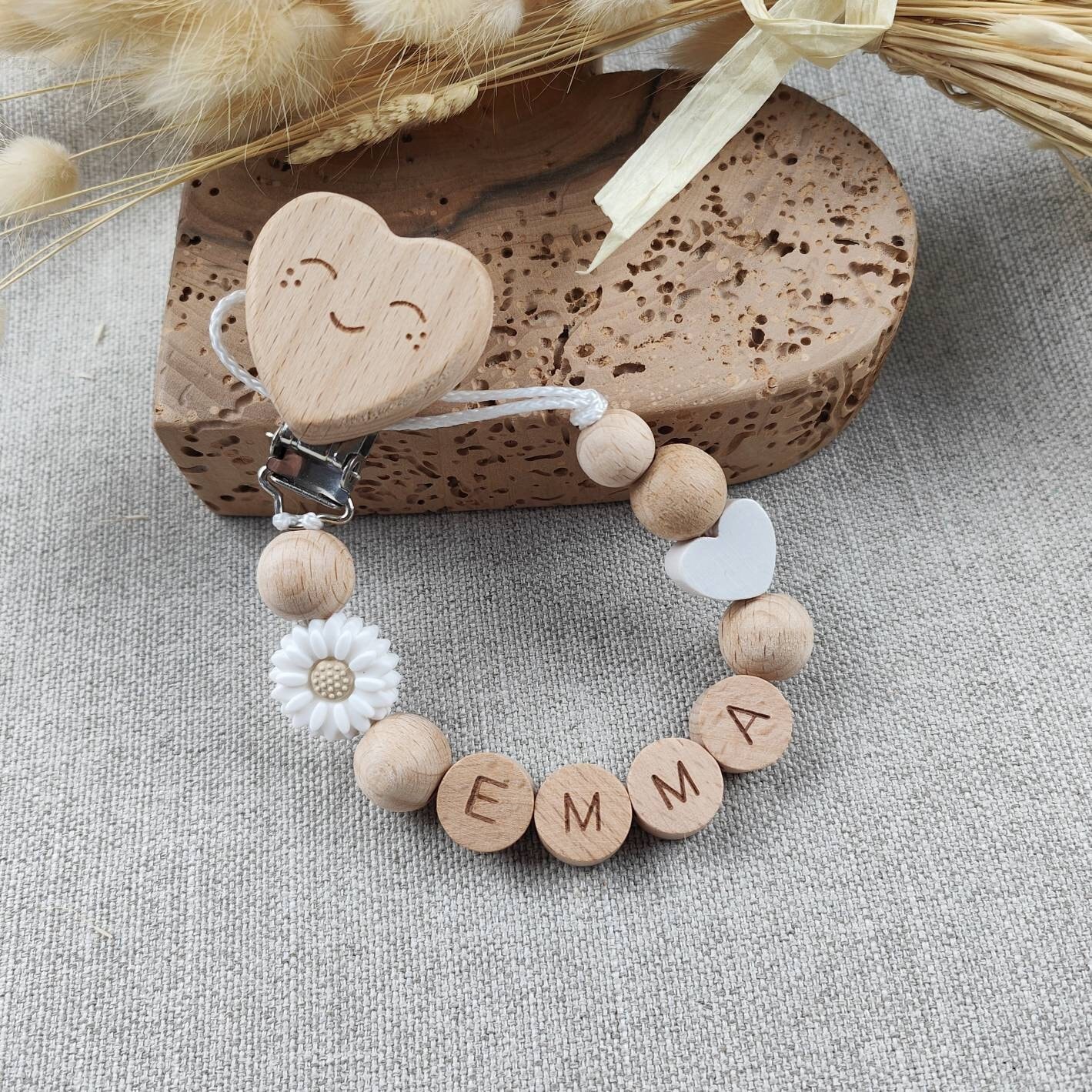 Schnullerkette Personalisiert Herz Mit Namen Geschenk von Etsy - 7miniwunder