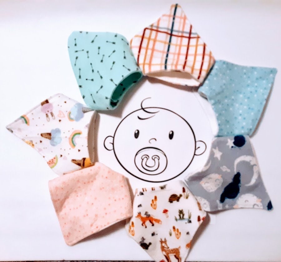 Baby-Halstuch, Babylätzchen, Sabberlätzchen, Flanelllätzchen, Säuglingslätzchen. Maschinenwäsche Und Trocknen von Etsy - ABlackCatCreation