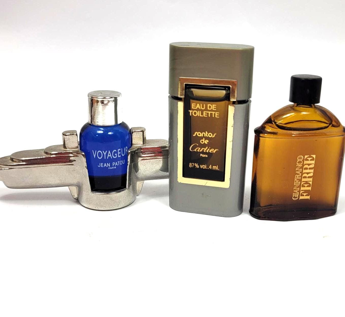 Vintage Mini Parfüm Set Santos De Cartier, Jean Patou Voyageur, Gianfranco Ferre von Etsy - ACapellla