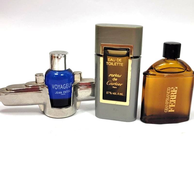 Vintage Mini Parfüm Set Santos De Cartier, Jean Patou Voyageur, Gianfranco Ferre von Etsy - ACapellla